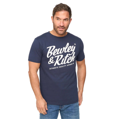 Navy - Front - Bewley & Ritch Mens Harlings Casual T-Shirt