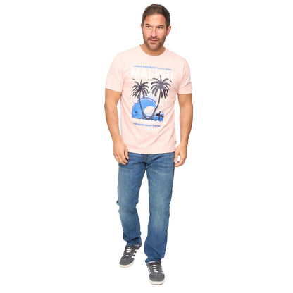 Pink - Lifestyle - Bewley & Ritch Mens Malwaves Relaxed Fit T-Shirt