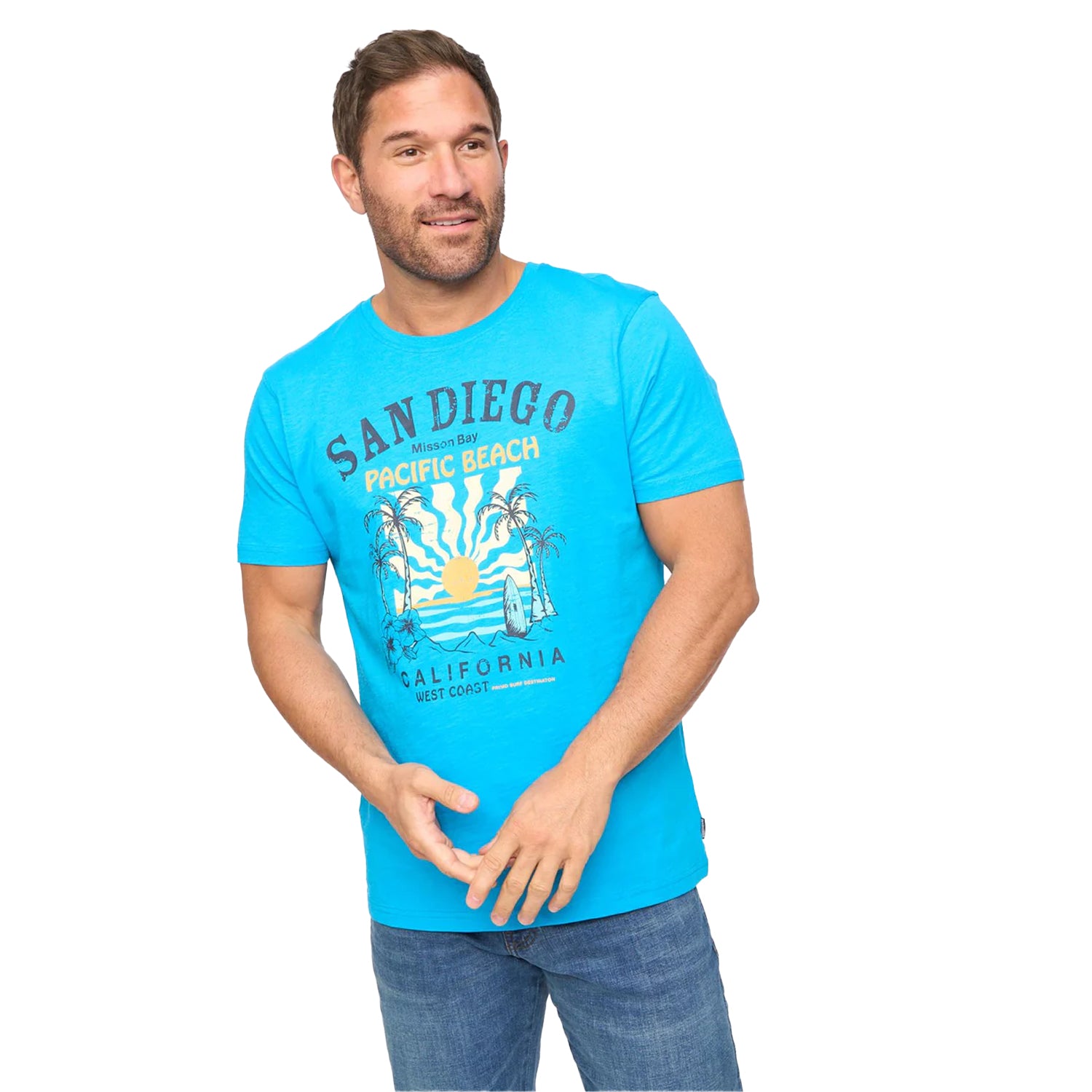 Turquoise - Side - Bewley & Ritch Mens Sandico T-Shirt