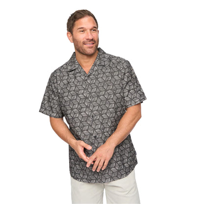 Black Print - Side - Bewley & Ritch Mens Caladium Short-Sleeved Shirt