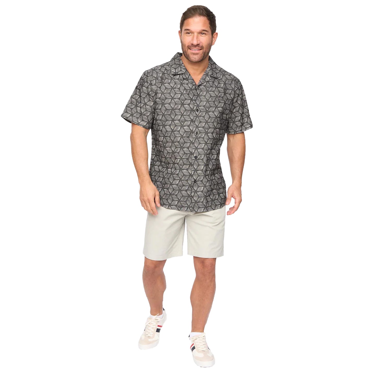 Black Print - Lifestyle - Bewley & Ritch Mens Caladium Short-Sleeved Shirt