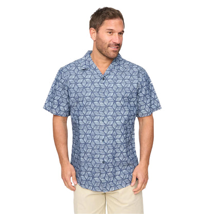 Blue Print - Front - Bewley & Ritch Mens Caladium Short-Sleeved Shirt
