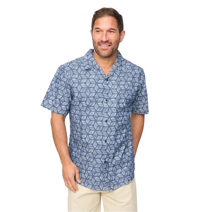 Blue Print - Side - Bewley & Ritch Mens Caladium Short-Sleeved Shirt
