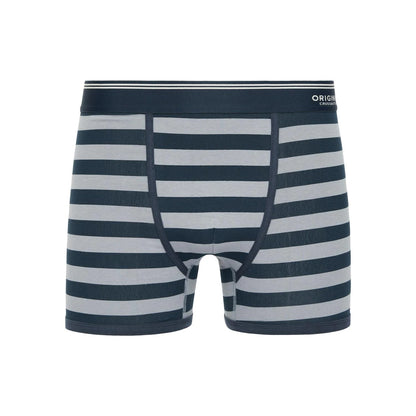 Blue - Side - Crosshatch Mens Linatrix Boxer Shorts (Pack of 5)