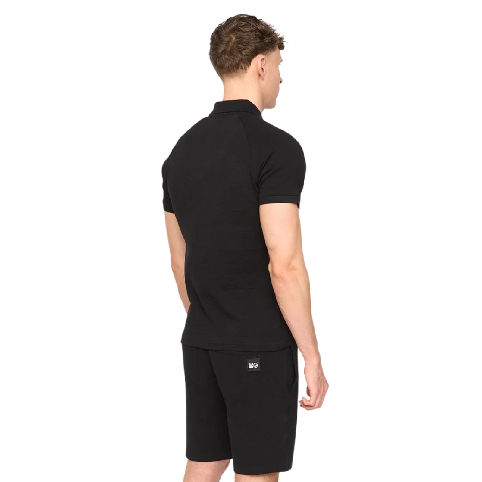 Black - Back - Duck and Cover Mens Topfield Polo Shirt