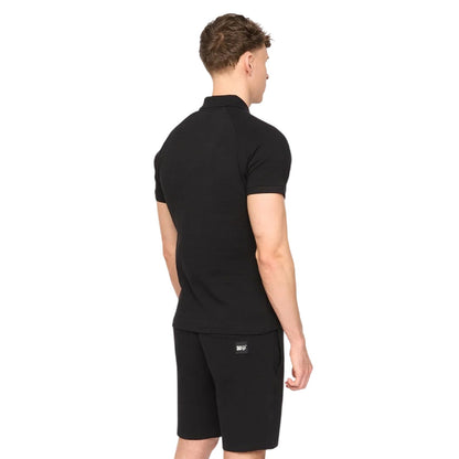 Black - Back - Duck and Cover Mens Topfield Polo Shirt