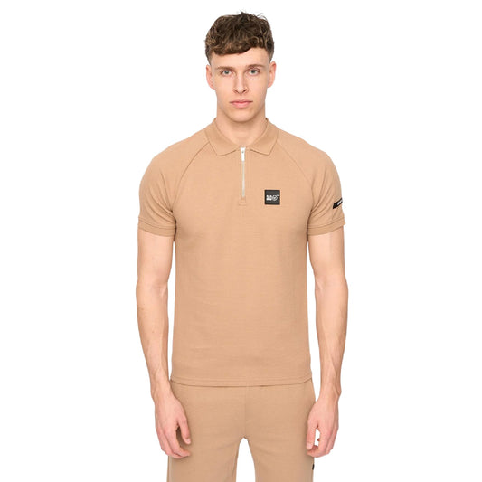 Sand - Front - Duck and Cover Mens Topfield Polo Shirt