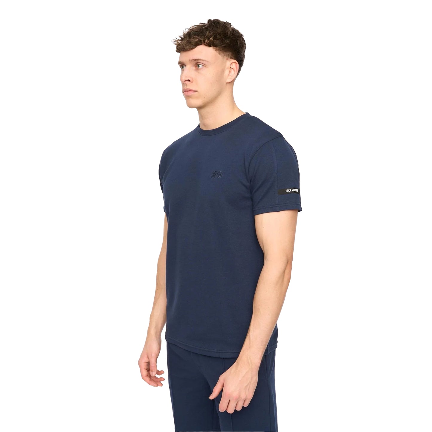 Navy - Side - Duck and Cover Mens Sherborn T-Shirt