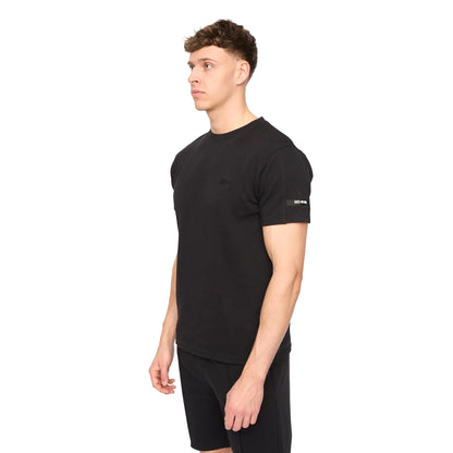 Black - Side - Duck and Cover Mens Sherborn T-Shirt