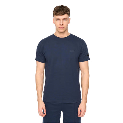 Navy - Front - Duck and Cover Mens Sherborn T-Shirt