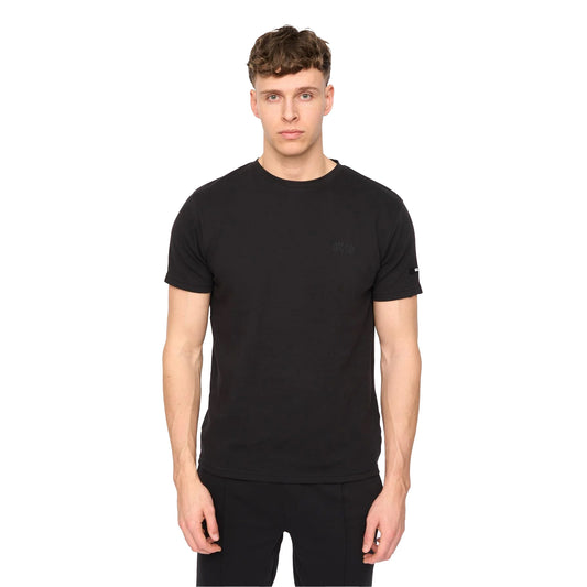 Black - Front - Duck and Cover Mens Sherborn T-Shirt