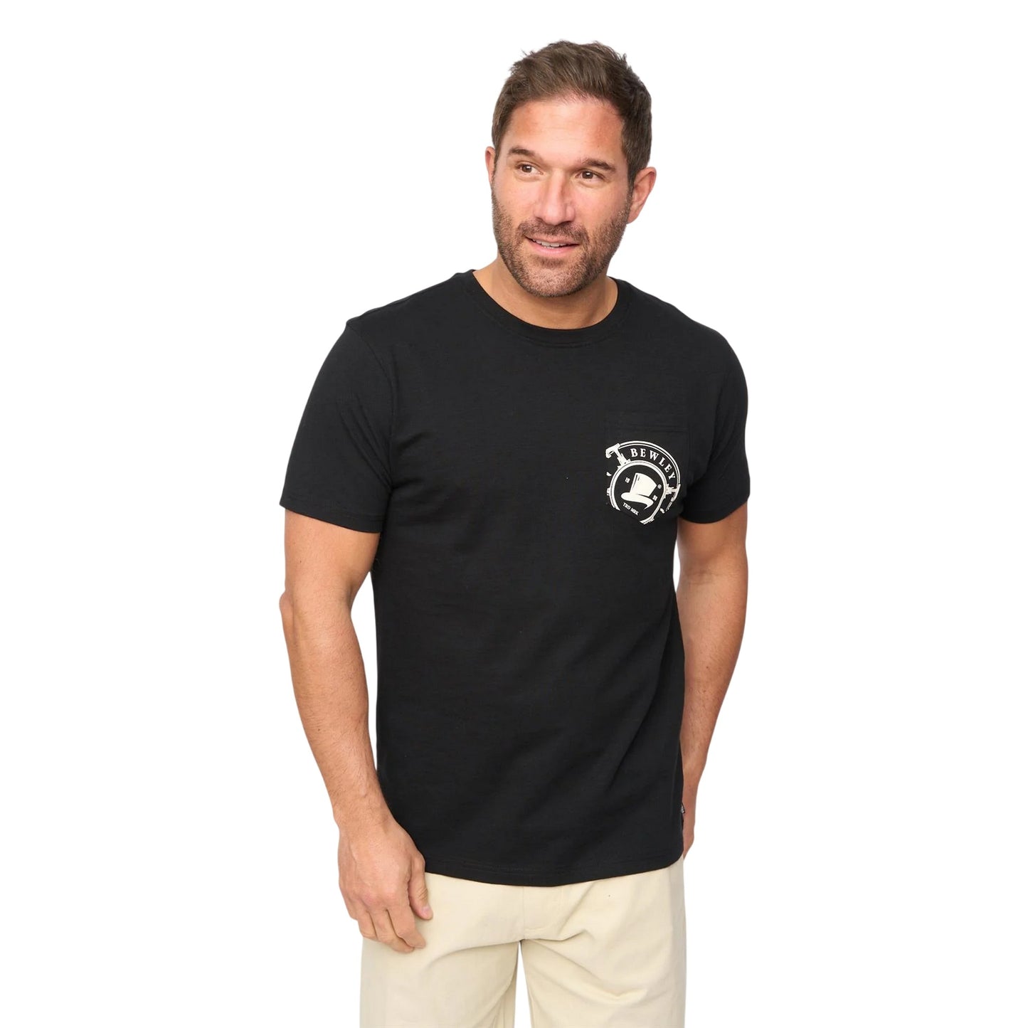 Black - Front - Bewley & Ritch Mens Kinson Cotton T-Shirt