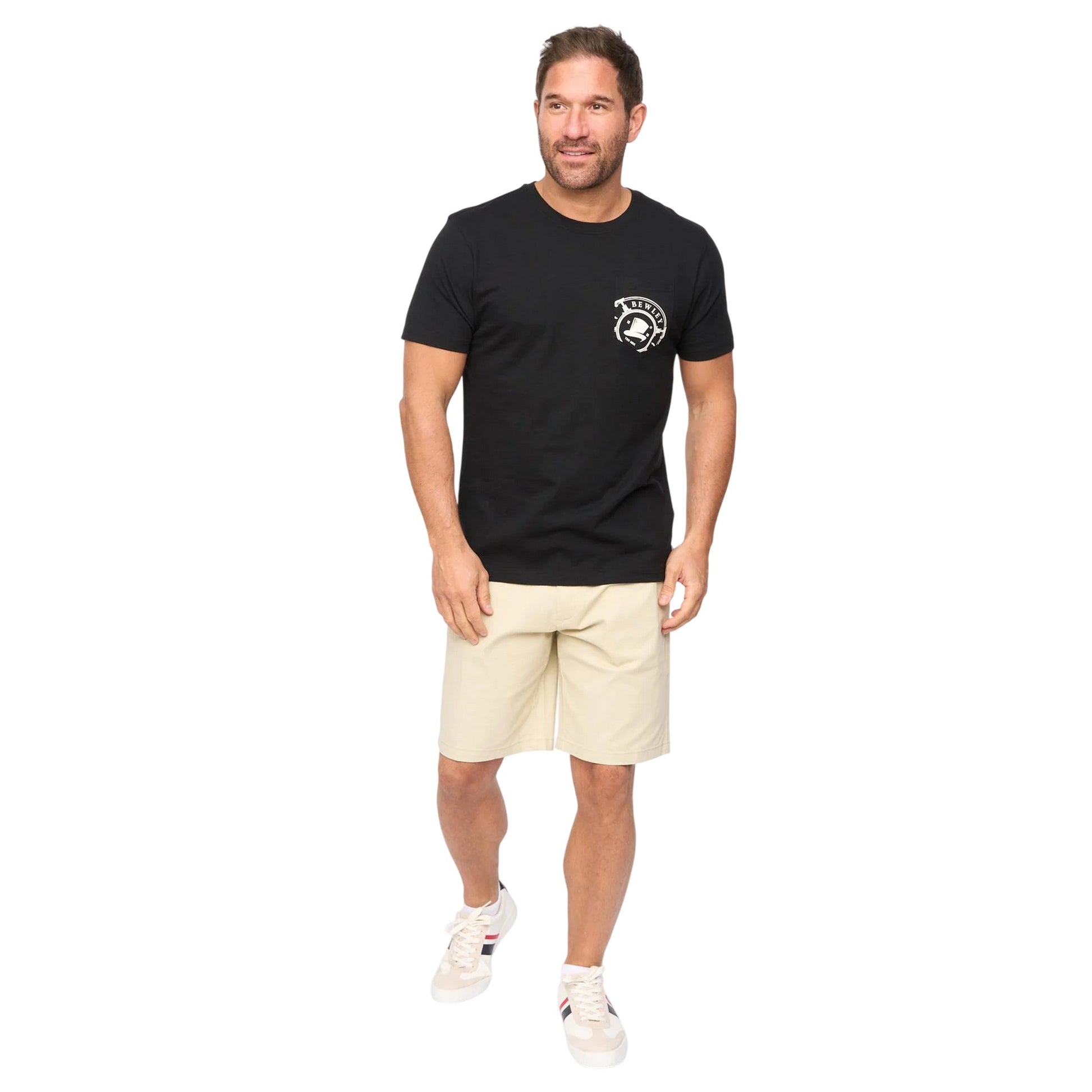 Black - Side - Bewley & Ritch Mens Kinson Cotton T-Shirt