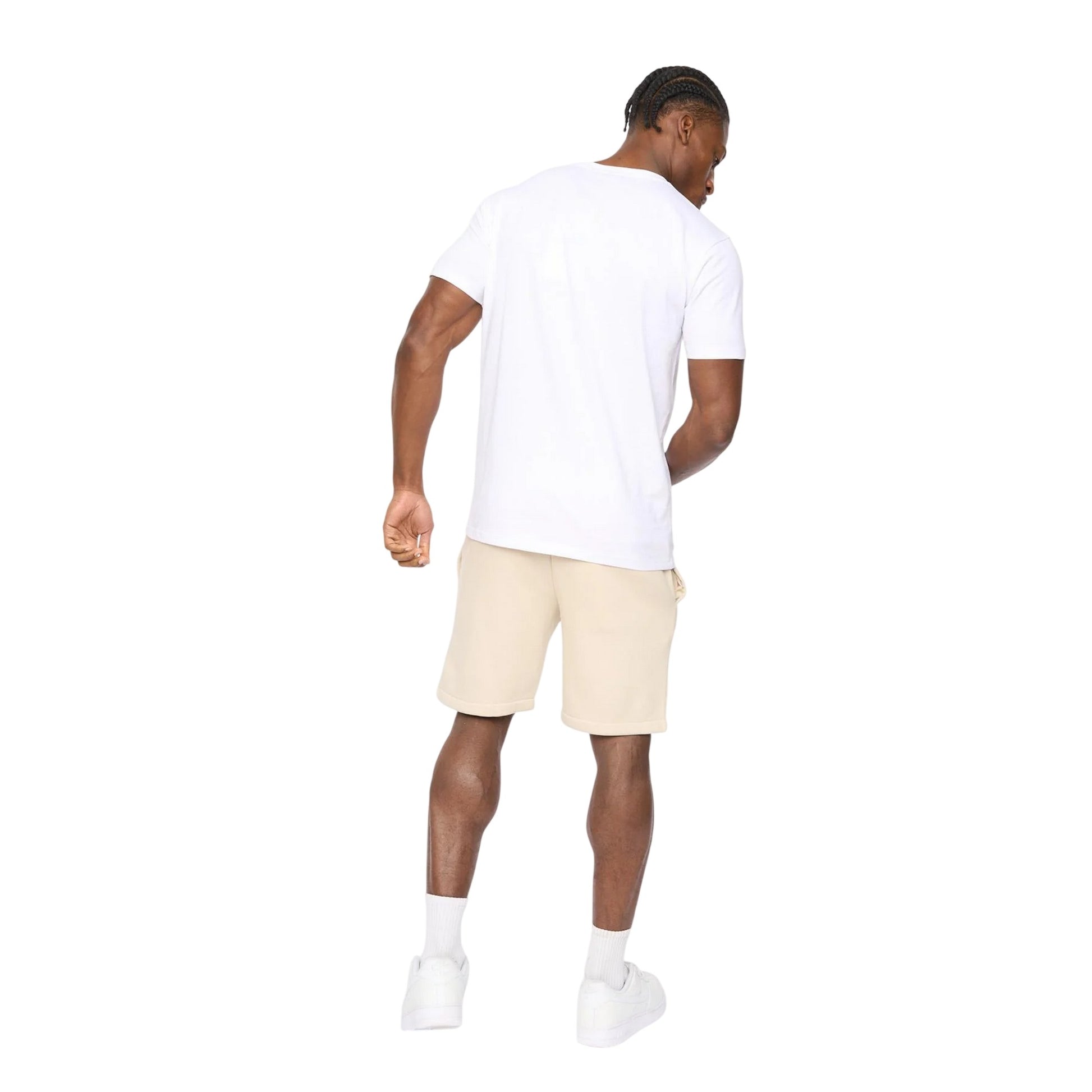White - Back - Crosshatch Mens Bardon Cotton T-Shirt