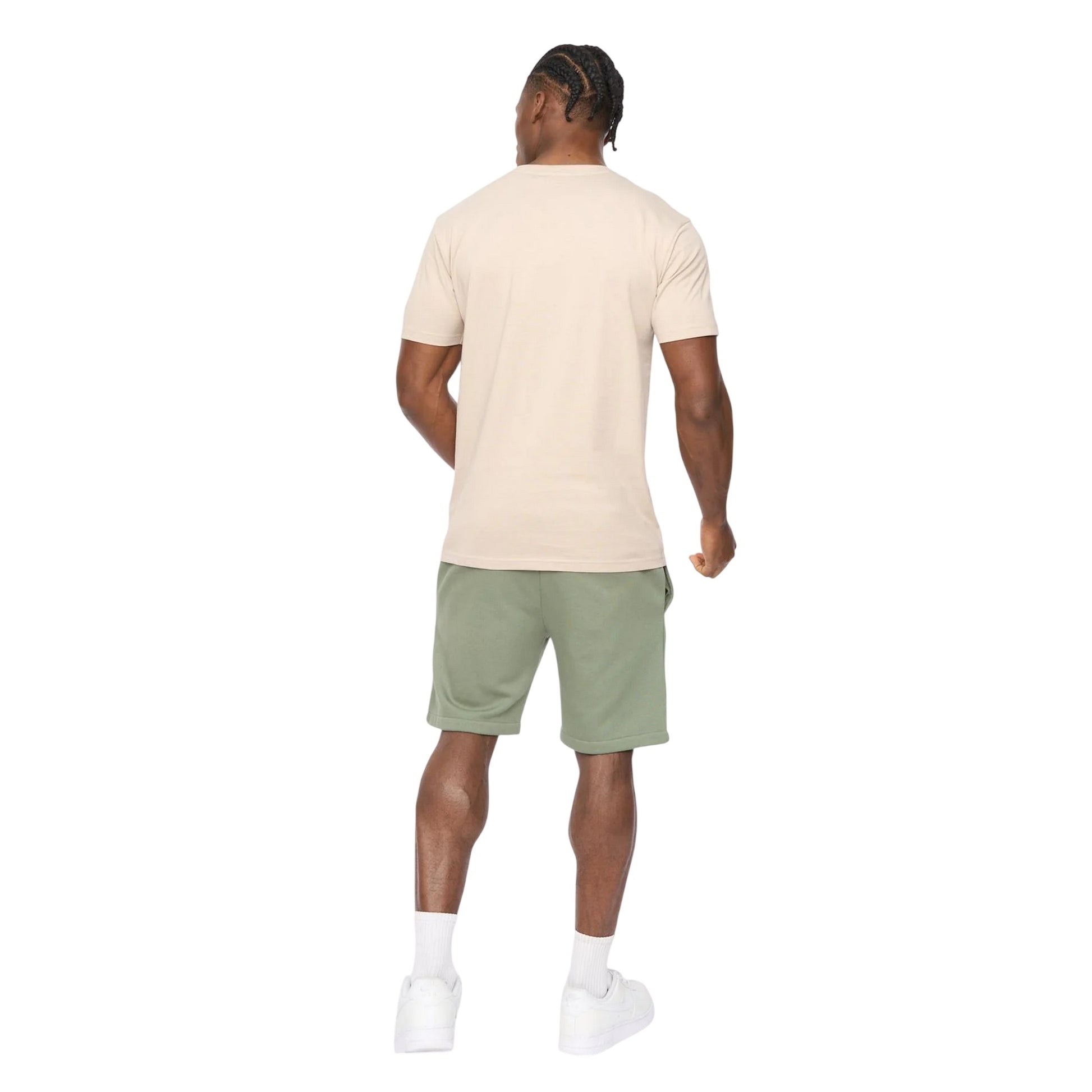 Light Stone - Back - Crosshatch Mens Bardon Cotton T-Shirt