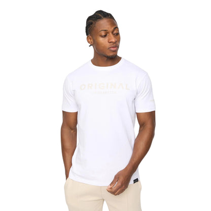 White - Front - Crosshatch Mens Bardon Cotton T-Shirt