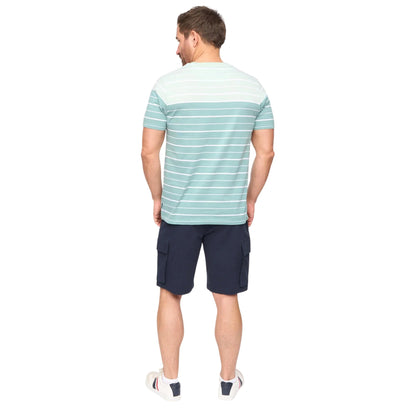 Teal Stripe - Back - Bewley & Ritch Mens Blaydon Short-Sleeved Everyday T-Shirt