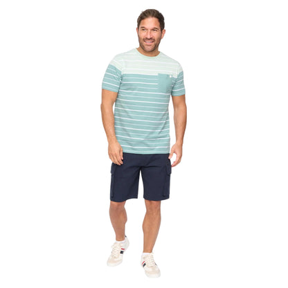 Teal Stripe - Side - Bewley & Ritch Mens Blaydon Short-Sleeved Everyday T-Shirt