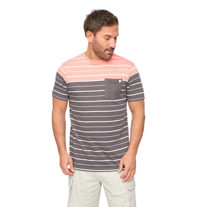 Charcoal Stripe - Front - Bewley & Ritch Mens Blaydon Short-Sleeved Everyday T-Shirt
