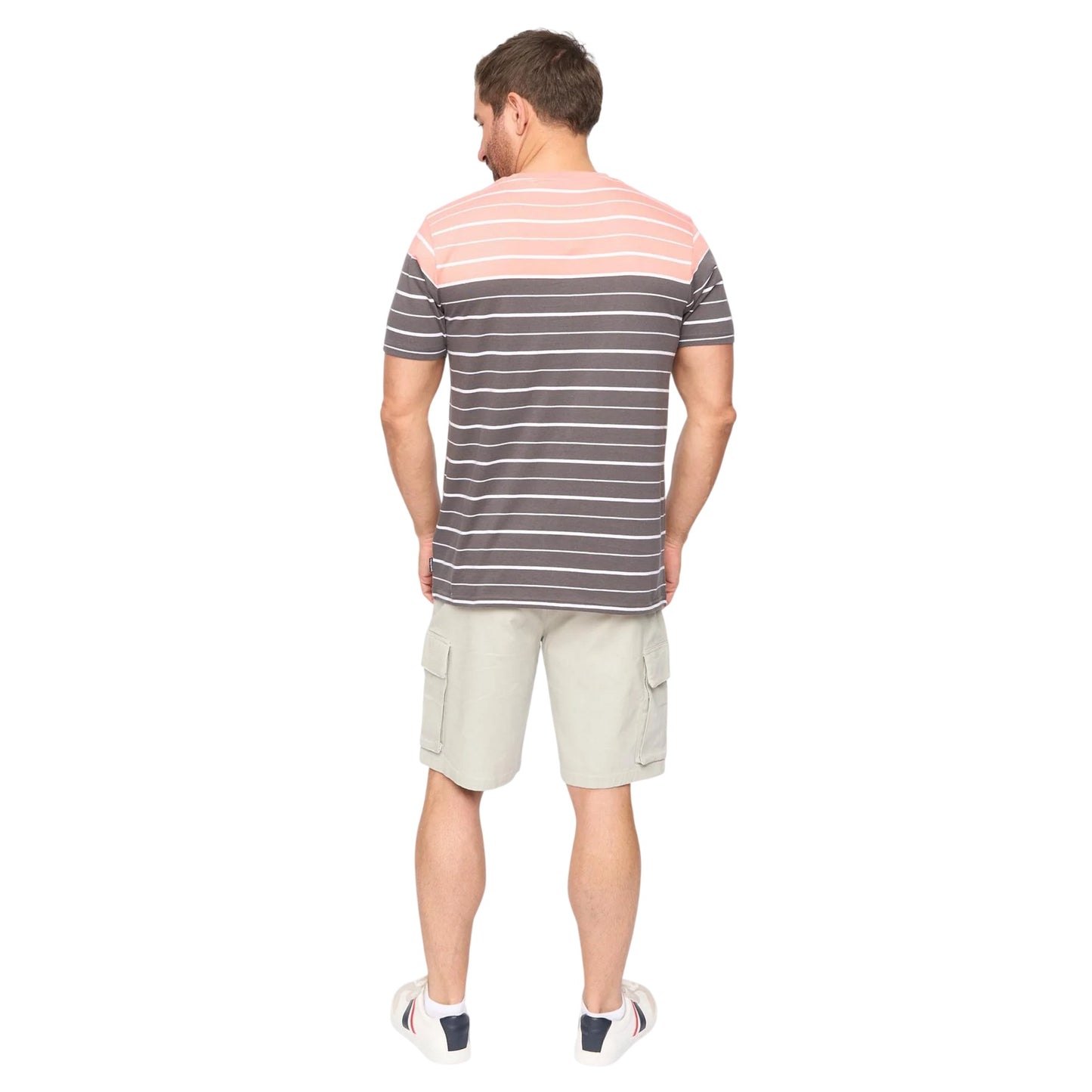 Charcoal Stripe - Back - Bewley & Ritch Mens Blaydon Short-Sleeved Everyday T-Shirt