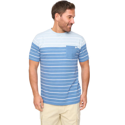 Blue Stripe - Front - Bewley & Ritch Mens Blaydon Short-Sleeved Everyday T-Shirt