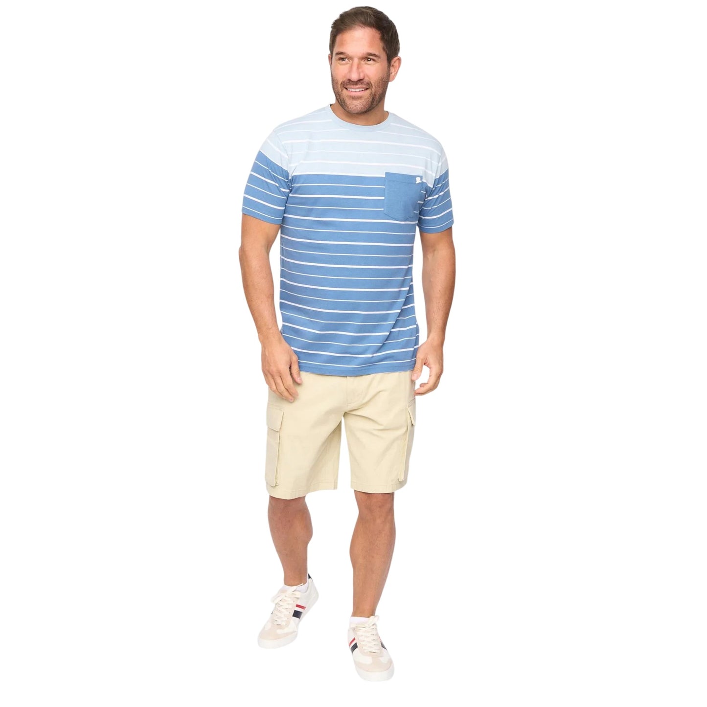 Blue Stripe - Side - Bewley & Ritch Mens Blaydon Short-Sleeved Everyday T-Shirt
