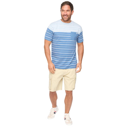 Blue Stripe - Side - Bewley & Ritch Mens Blaydon Short-Sleeved Everyday T-Shirt