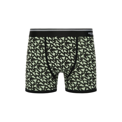 Green - Side - Crosshatch Mens Dringal Boxer Shorts (Pack of 5)