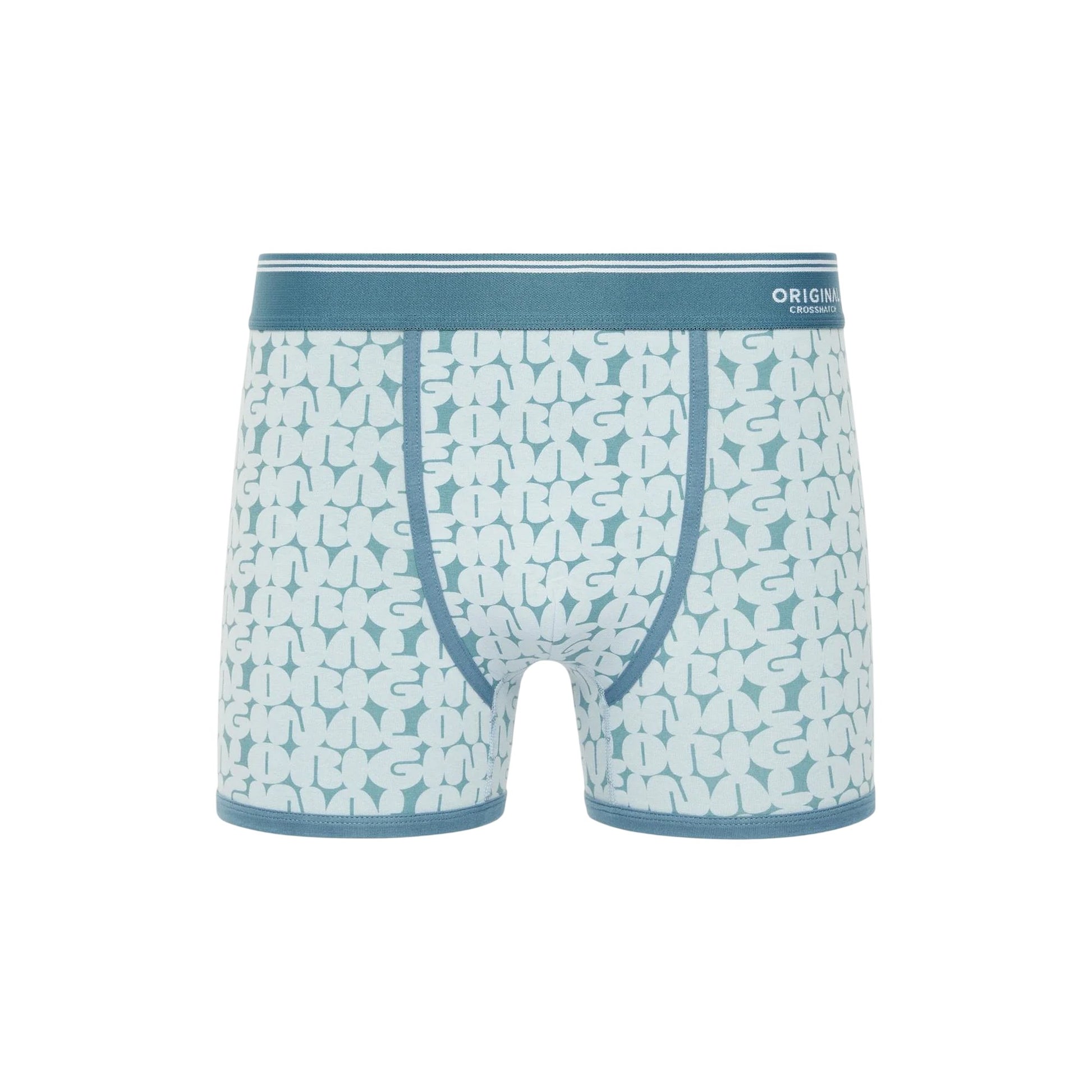 Blue - Side - Crosshatch Mens Dringal Boxer Shorts (Pack of 5)