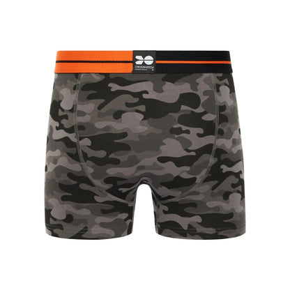 Orange - Back - Crosshatch Mens Endocamo Regular Boxer Shorts (Pack of 5)