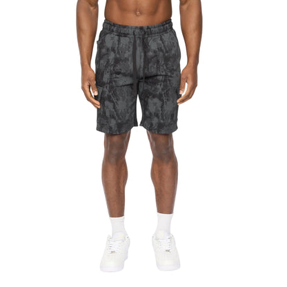 Black Camo - Front - Crosshatch Mens Bardon Camo Cargo Shorts