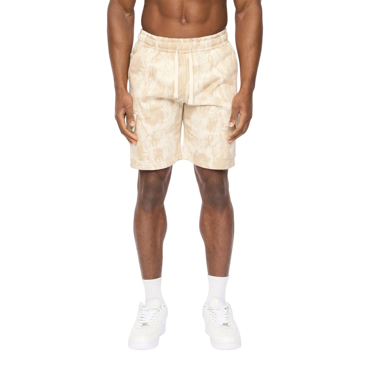 Neutral Camo - Front - Crosshatch Mens Bardon Camo Cargo Shorts