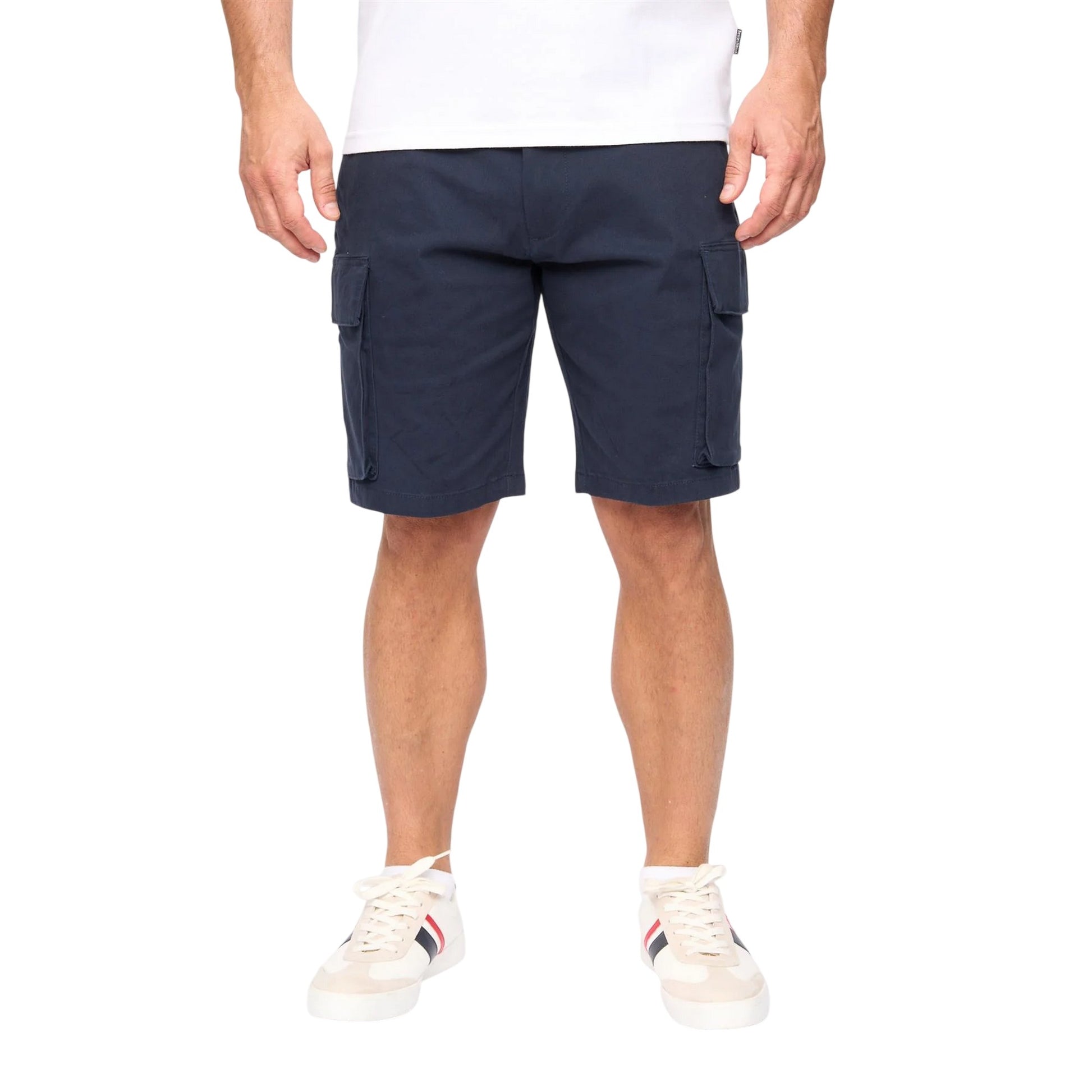 Navy - Side - Bewley & Ritch Mens Seaford Cargo Shorts