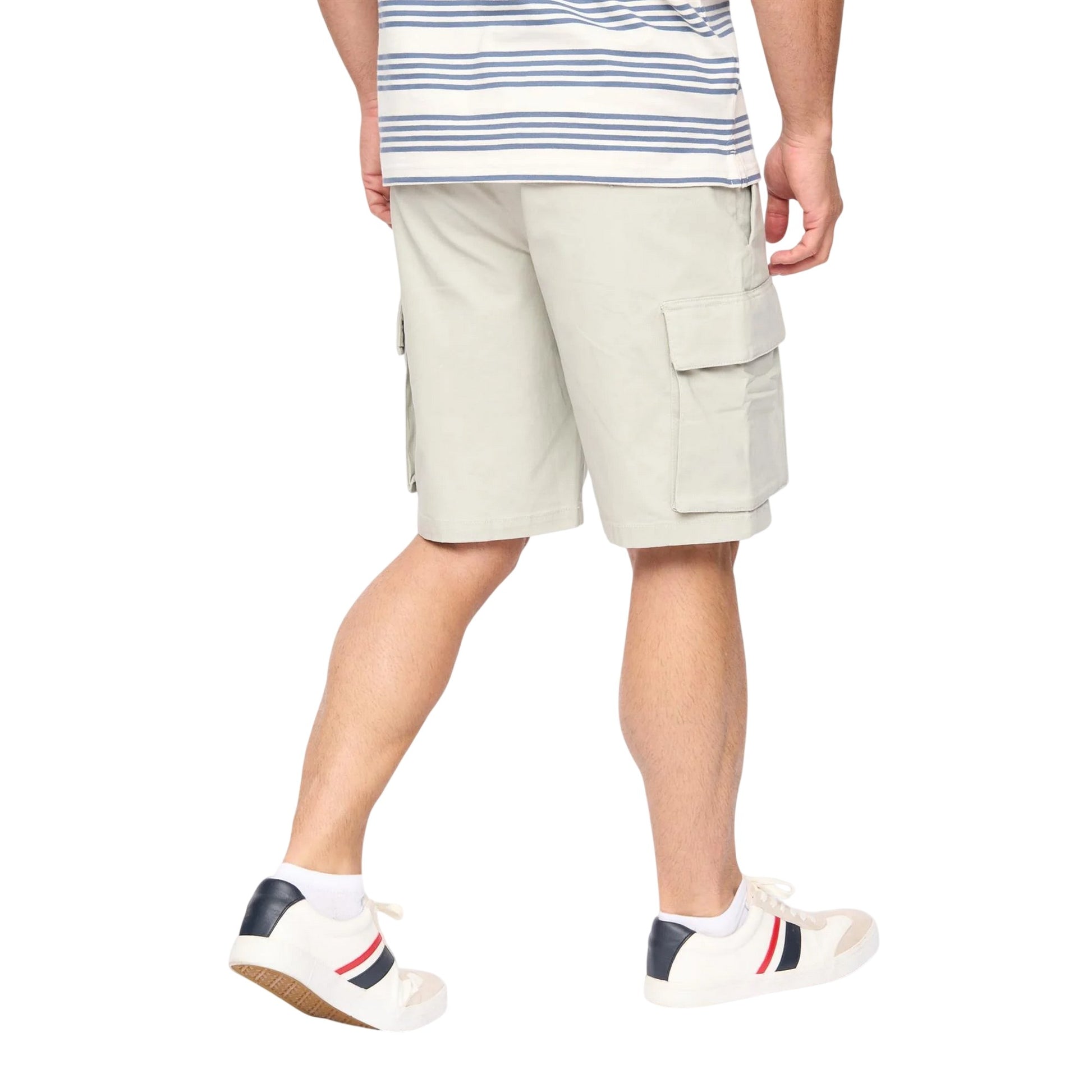 Stone Grey - Back - Bewley & Ritch Mens Seaford Cargo Shorts