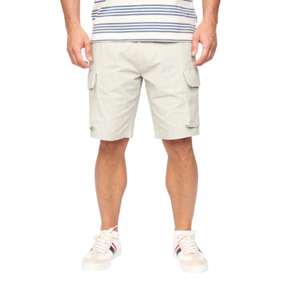 Stone Grey - Side - Bewley & Ritch Mens Seaford Cargo Shorts