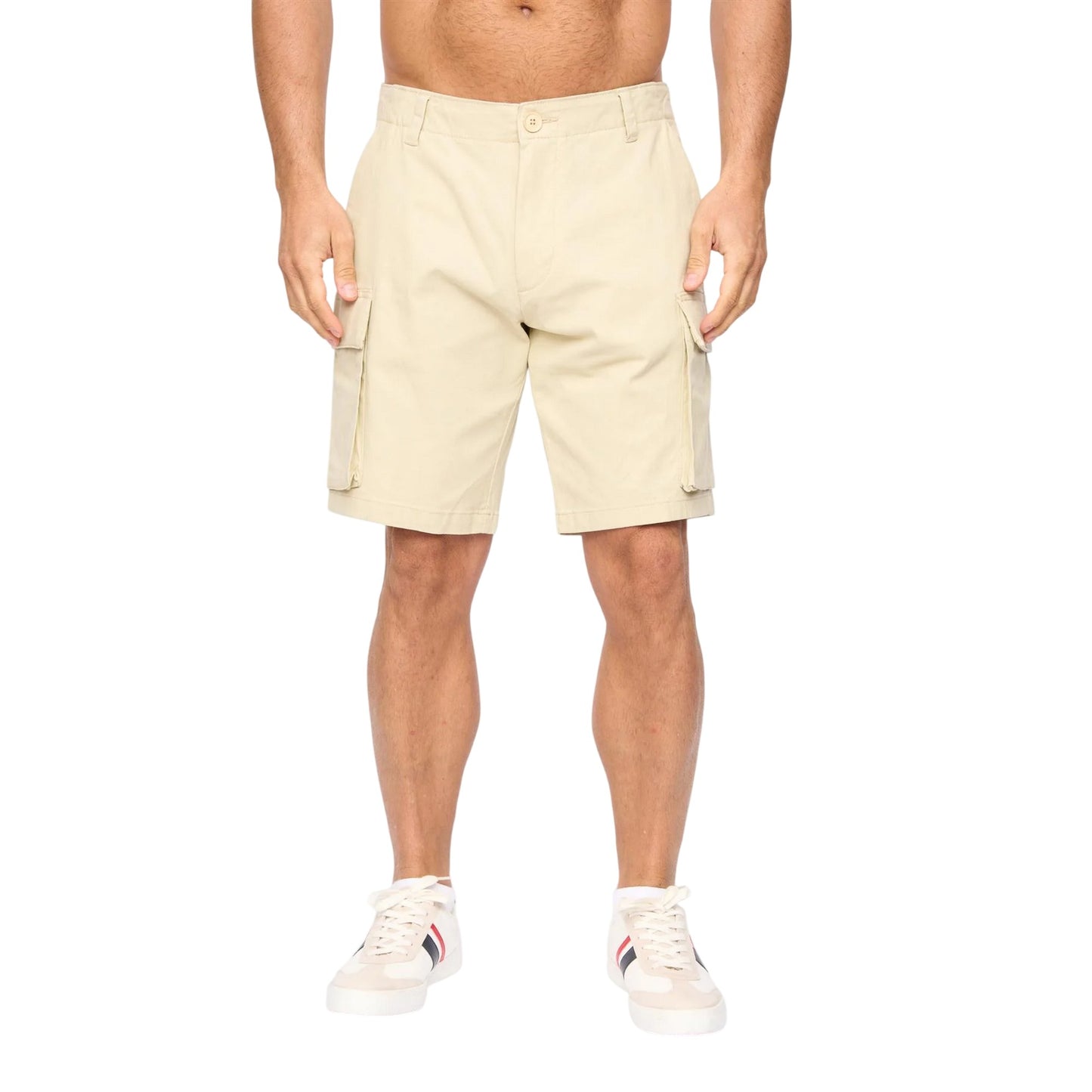 Stone - Front - Bewley & Ritch Mens Seaford Cargo Shorts
