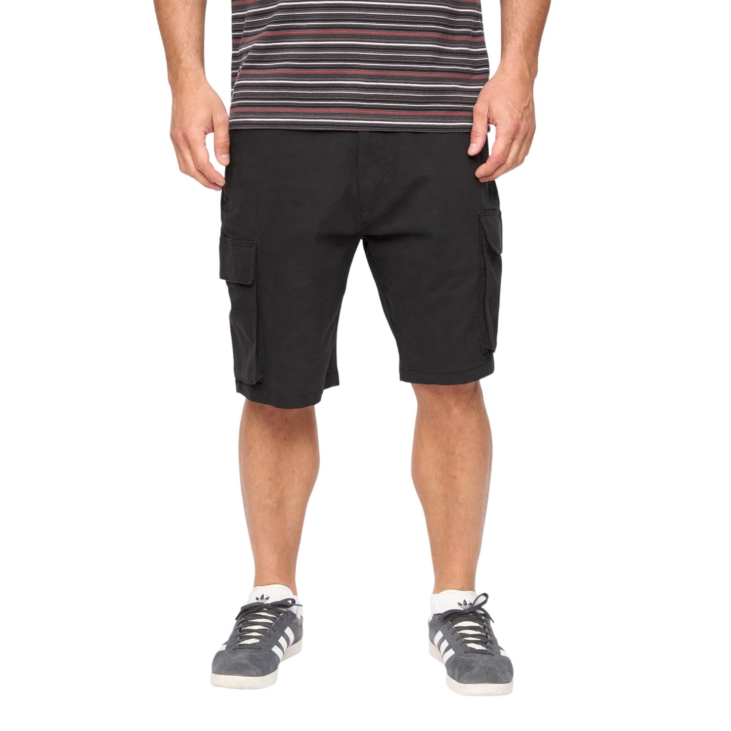 Black - Side - Bewley & Ritch Mens Seaford Cargo Shorts
