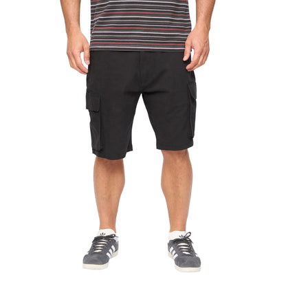 Black - Side - Bewley & Ritch Mens Seaford Cargo Shorts