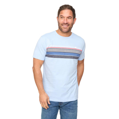 Light Blue Stripe - Front - Bewley & Ritch Mens Laylen T-Shirt