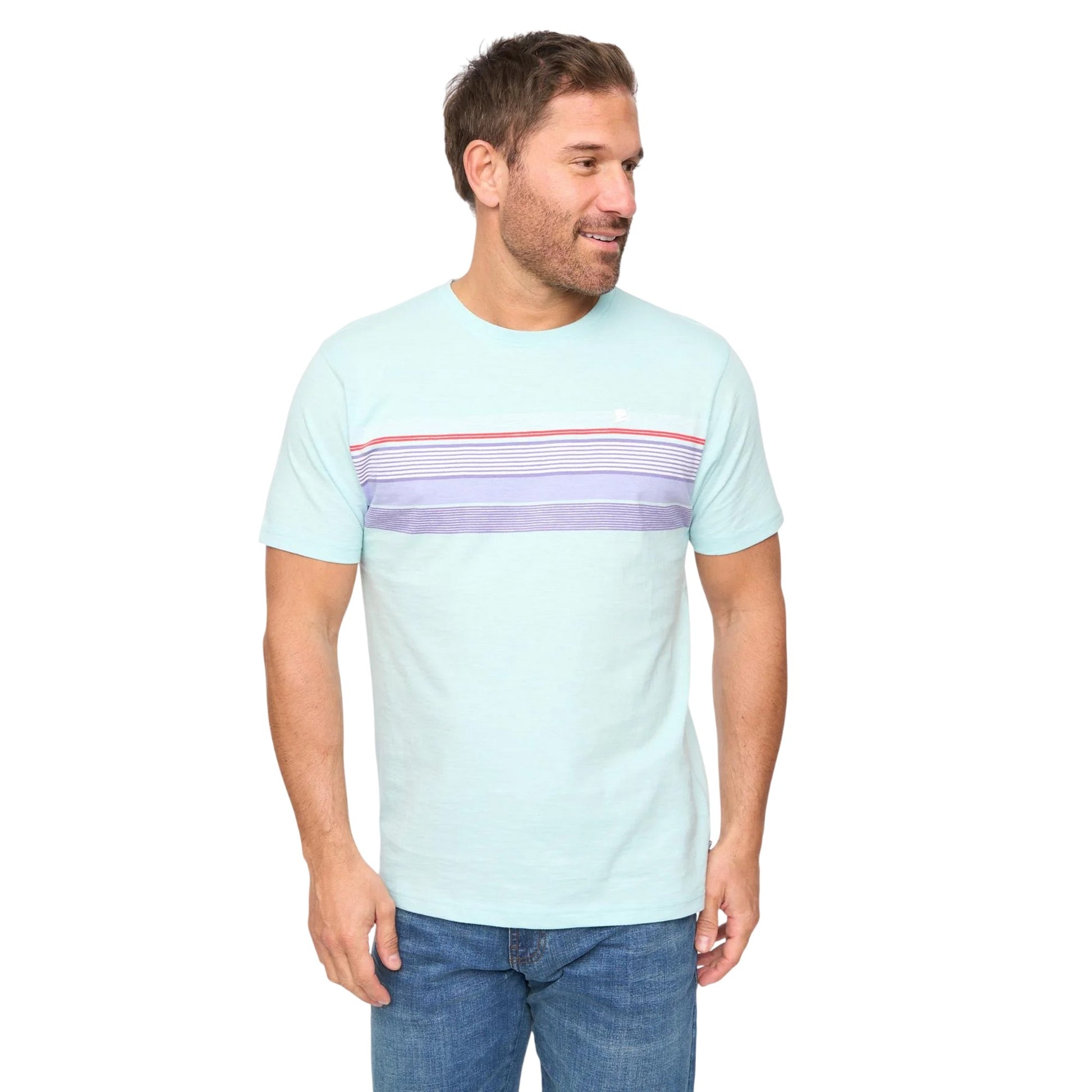 Duck Blue Stripe - Front - Bewley & Ritch Mens Laylen T-Shirt