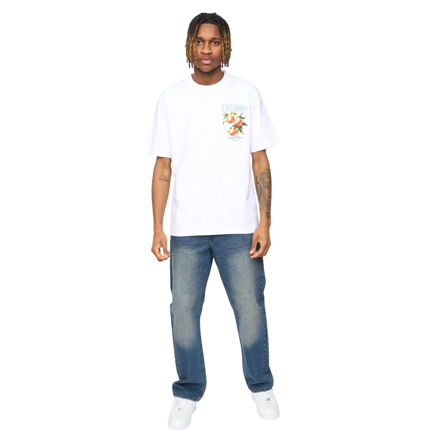 White - Side - Kings Will Dream Mens Citrus Oversized T-Shirt