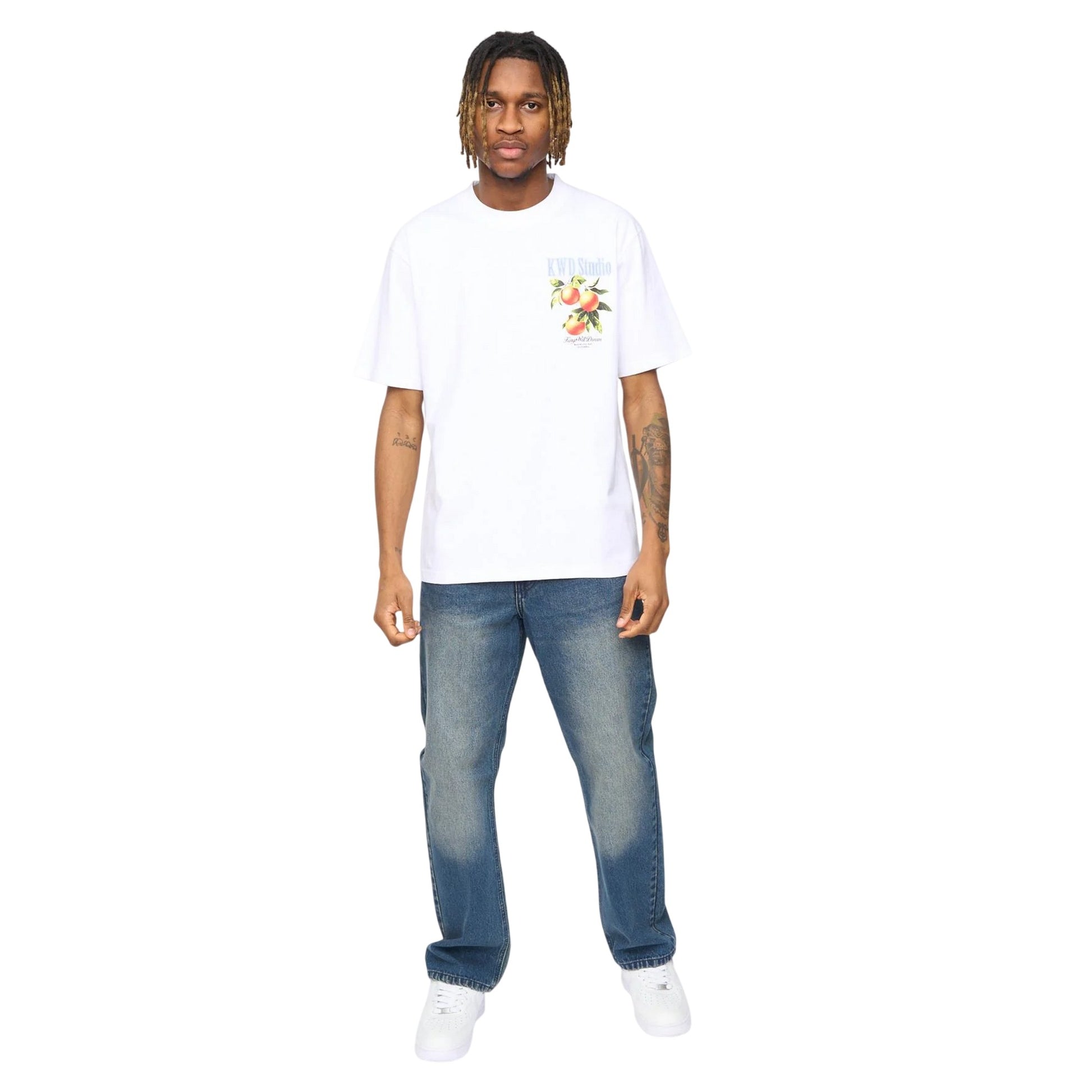 White - Side - Kings Will Dream Mens Citrus Oversized T-Shirt