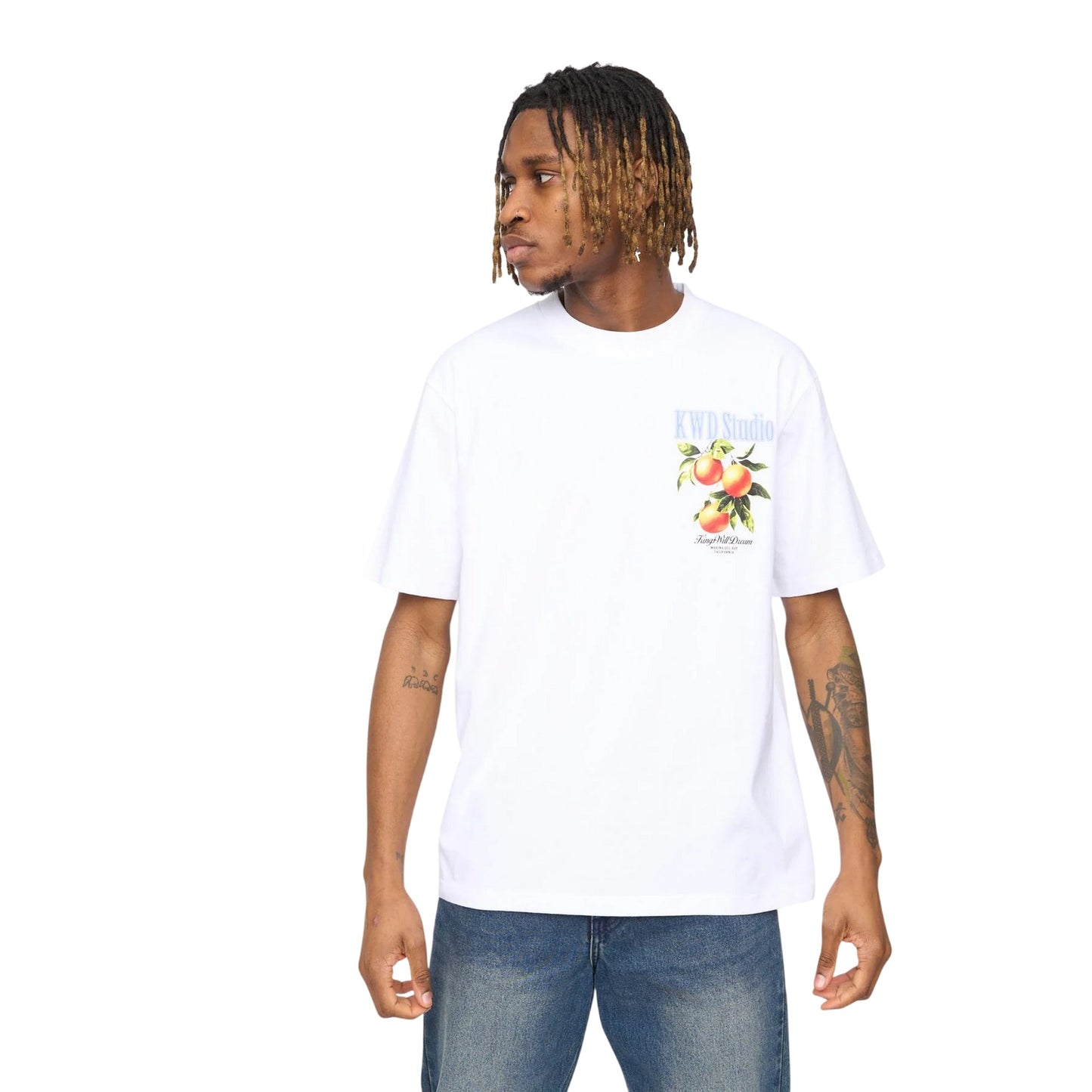 White - Front - Kings Will Dream Mens Citrus Oversized T-Shirt