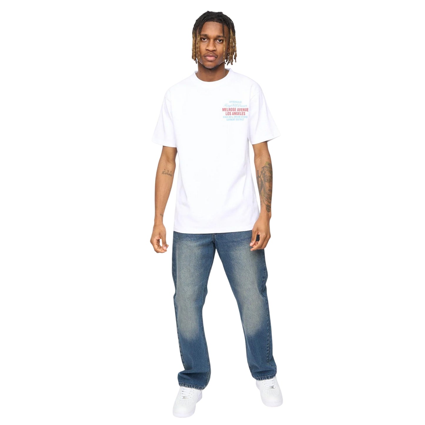 White - Side - Kings Will Dream Mens Melrose T-Shirt