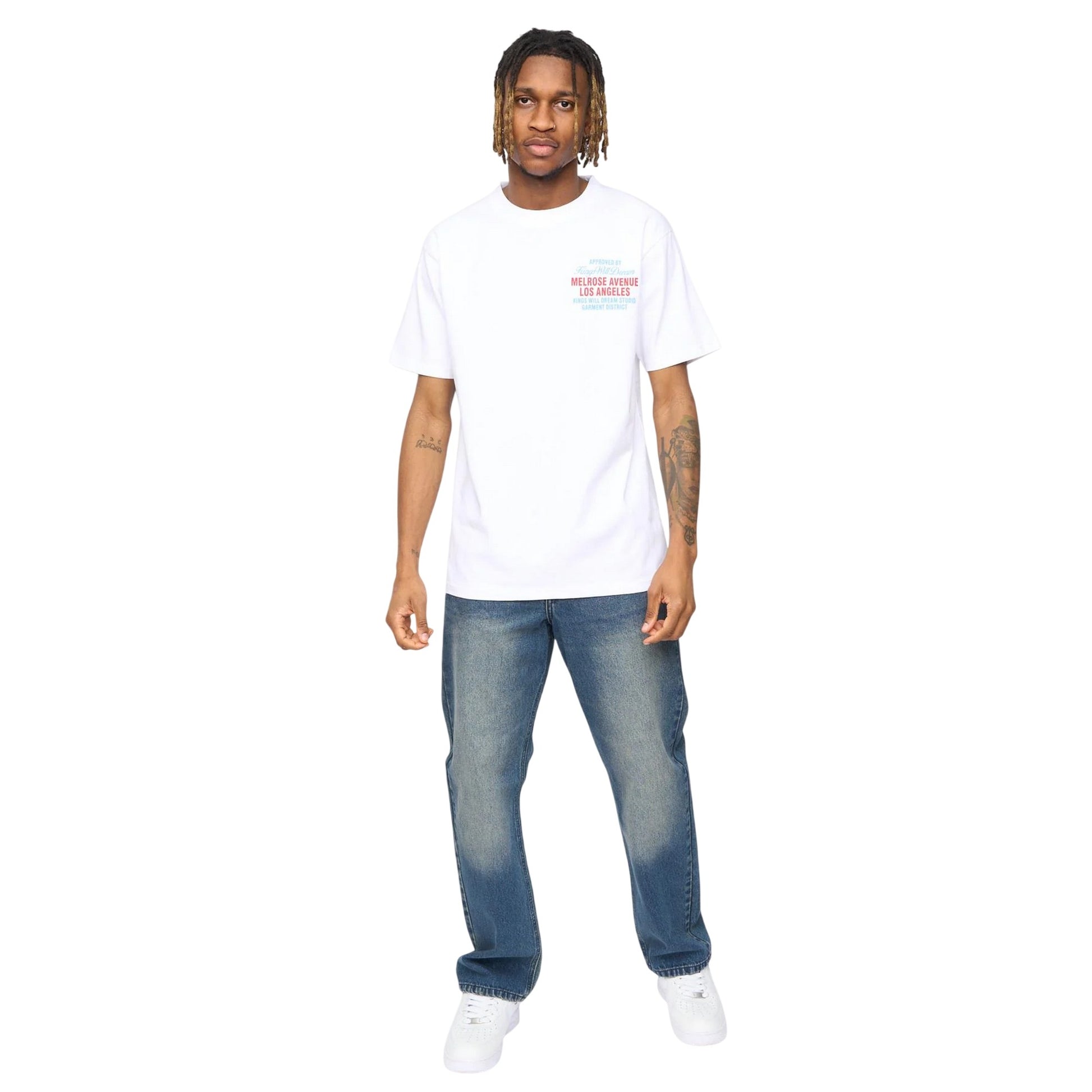 White - Side - Kings Will Dream Mens Melrose T-Shirt