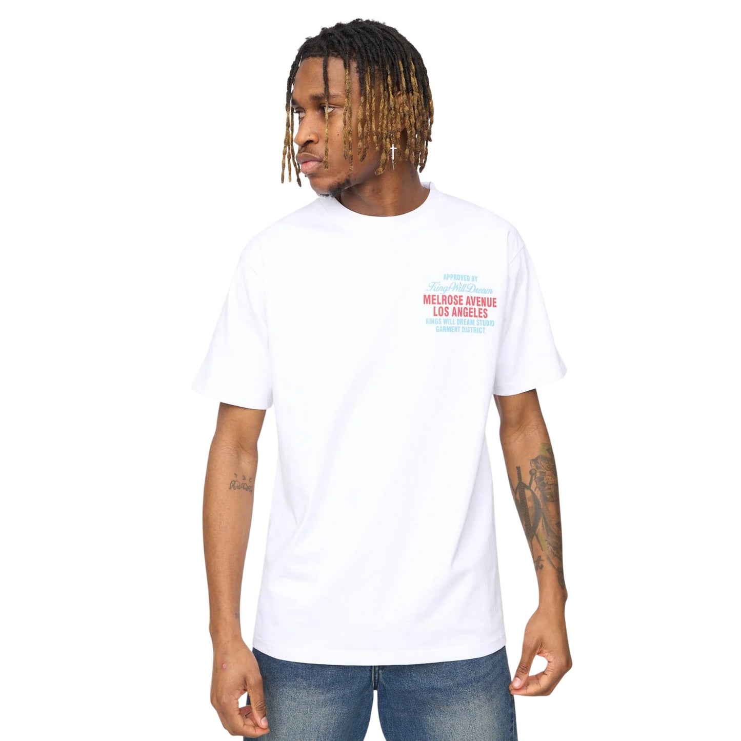White - Front - Kings Will Dream Mens Melrose T-Shirt
