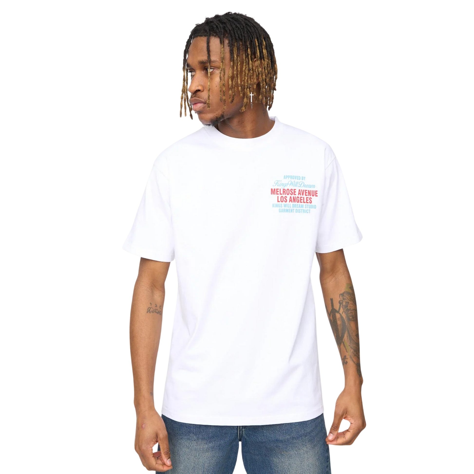 White - Front - Kings Will Dream Mens Melrose T-Shirt
