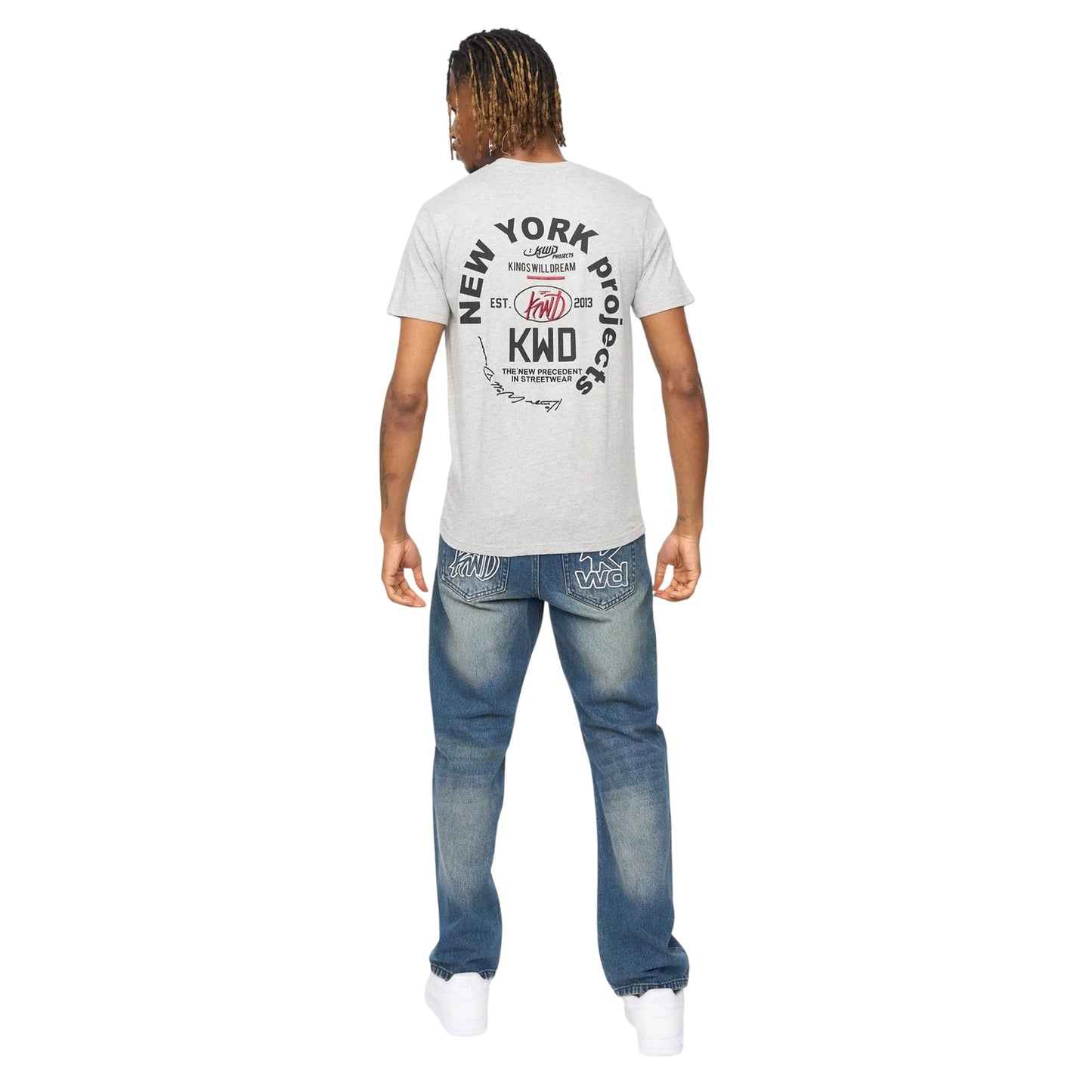 Grey Marl - Back - Kings Will Dream Mens Mobalot T-Shirt