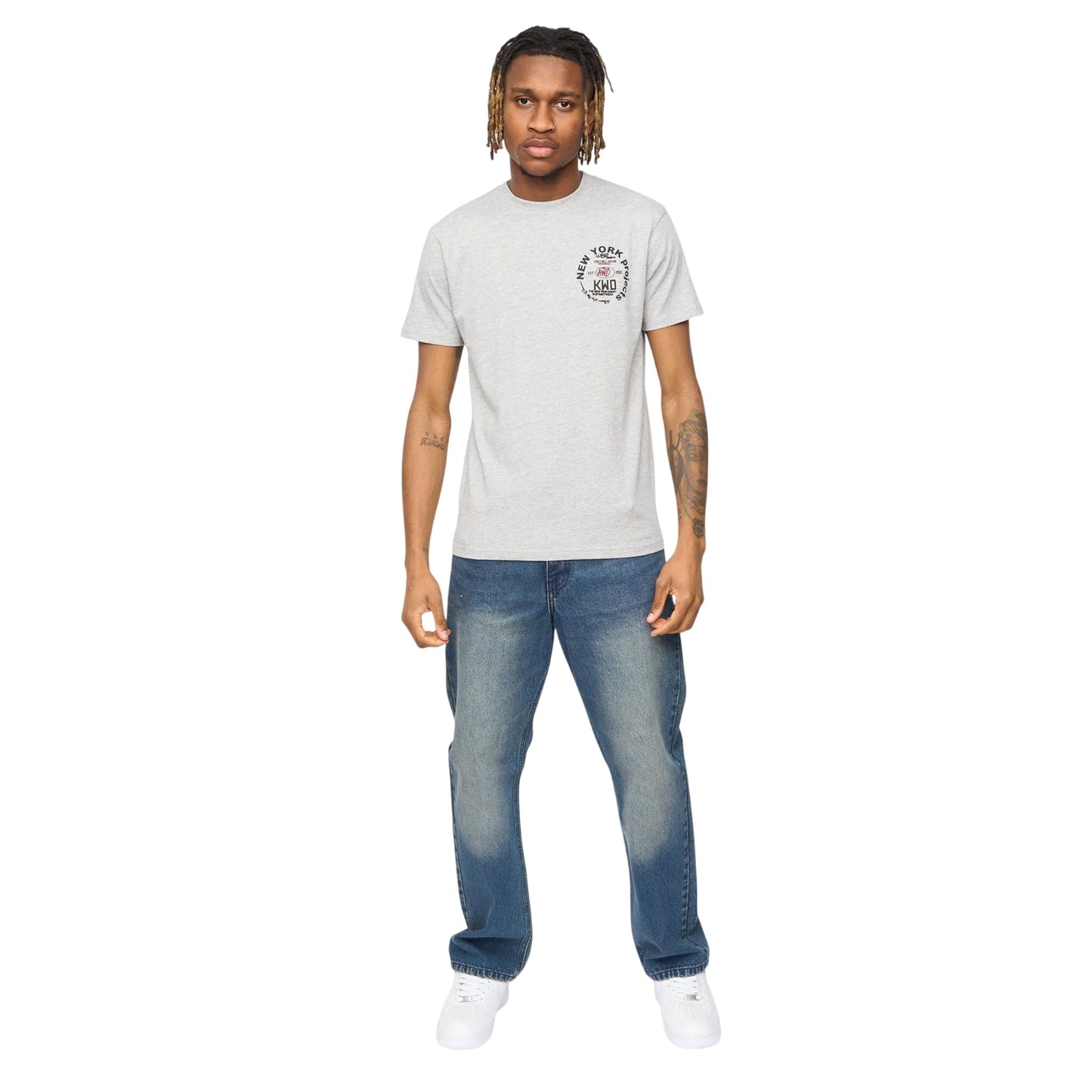 Grey Marl - Side - Kings Will Dream Mens Mobalot T-Shirt