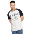 Grey Marl-Navy - Side - Crosshatch Mens Jimlars T-Shirt (Pack of 2)